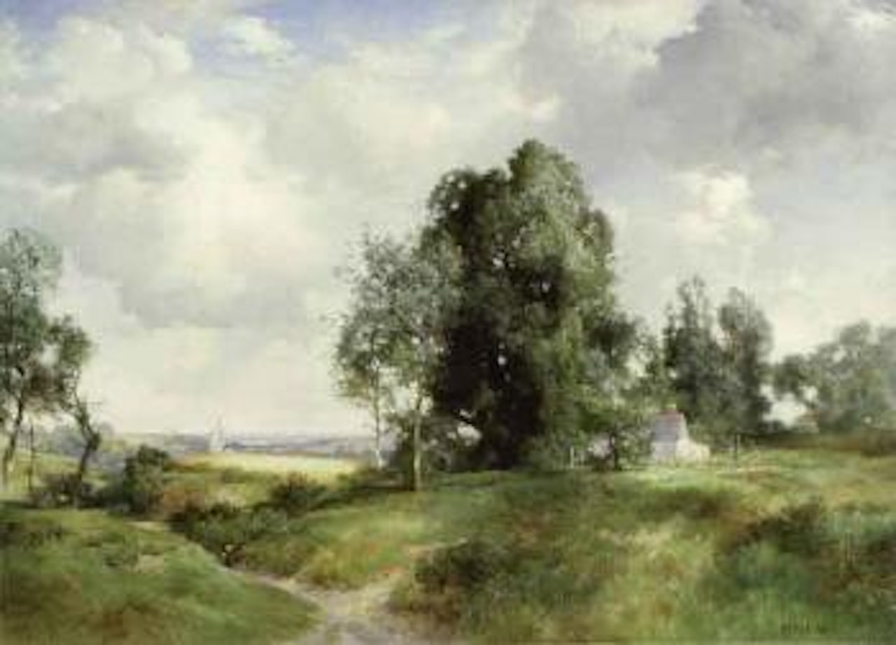 Old windmill, East Hampton, Long Island, New York by Thomas Moran