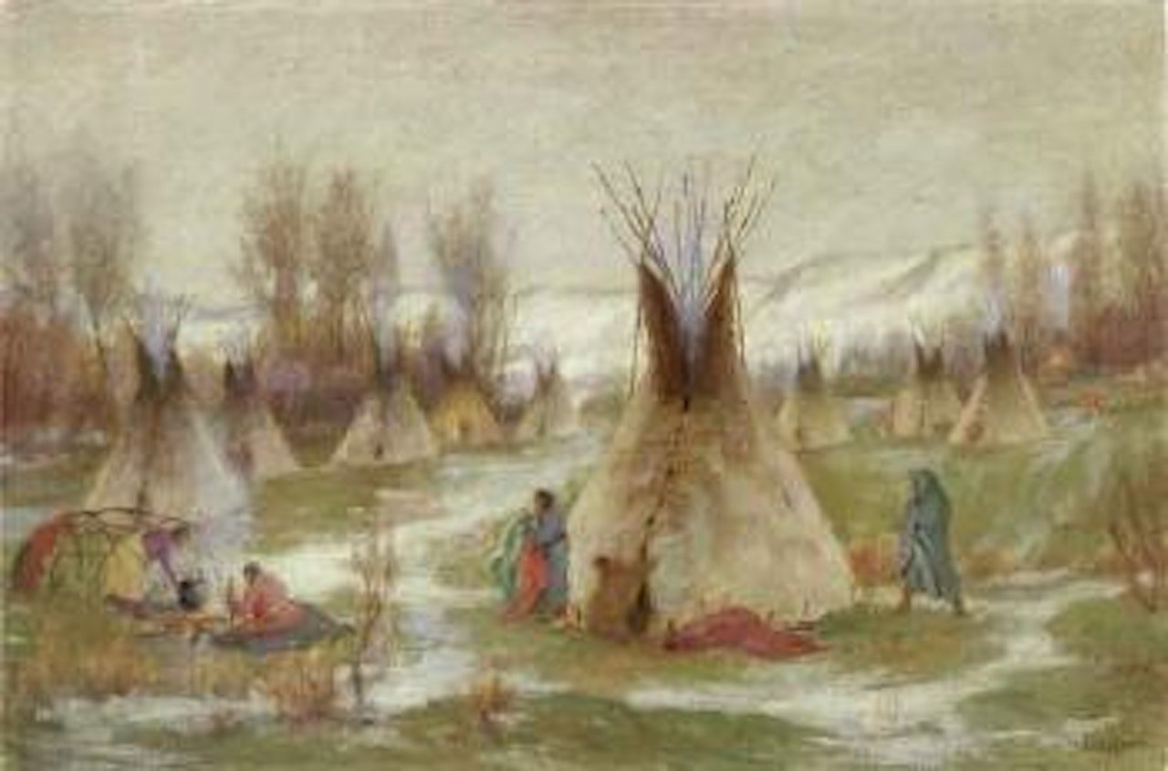 Tepees by Joseph Henry Sharp