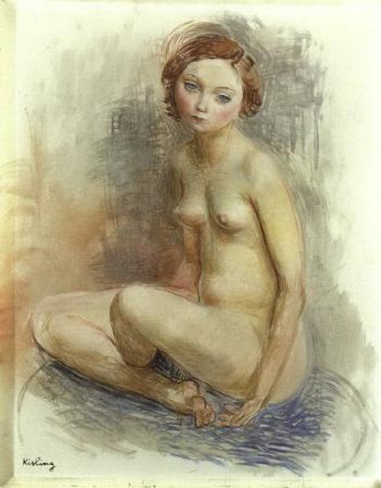 Nu assis aux jambes croisees by Moïse Kisling
