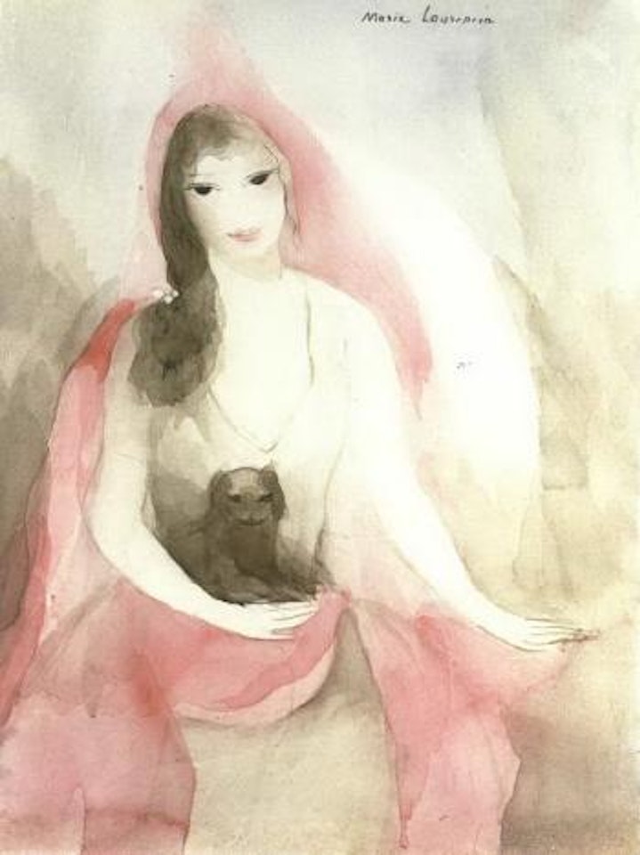 Jeune fille au chien by Marie Laurencin