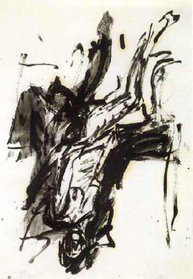 Untitled - seated nude by Georg Baselitz