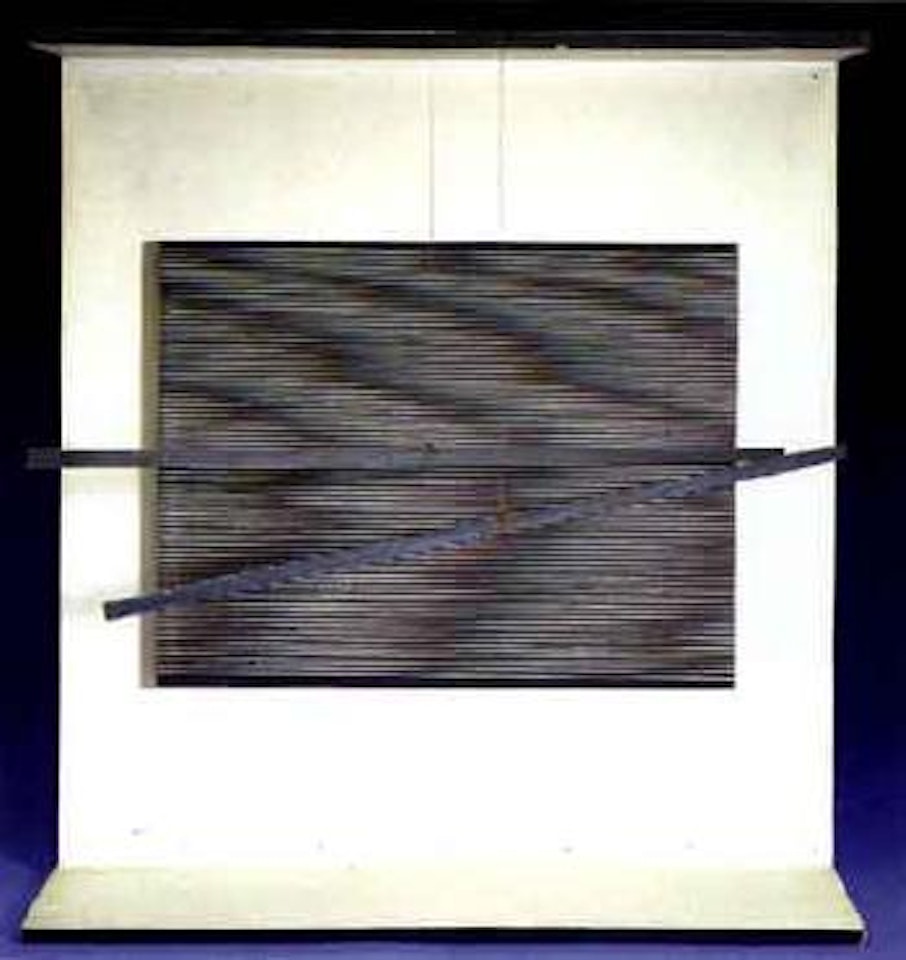 Dialogue horizontal bleu et noir by Jesus Rafael Soto