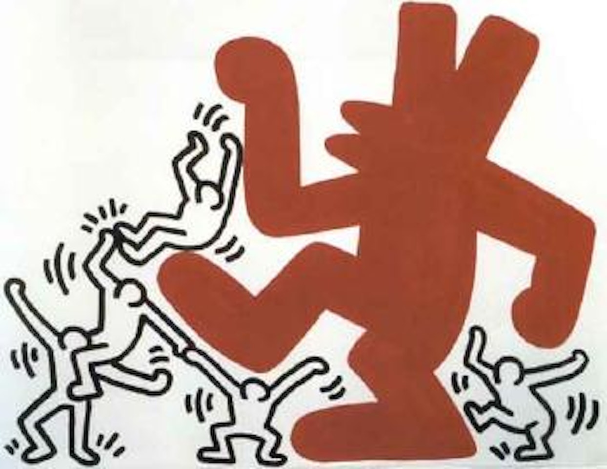 Bid red dog by Keith Haring