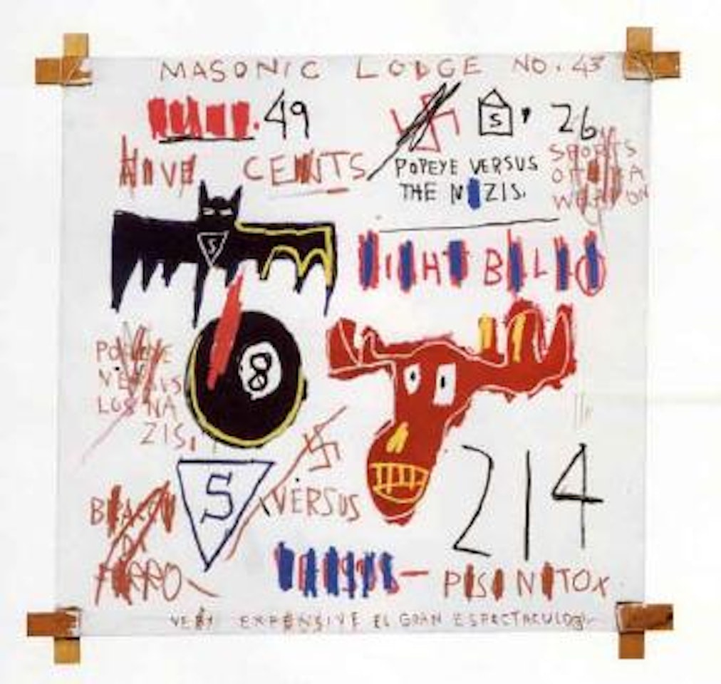 Television and cruelty to animals by Jean-Michel Basquiat