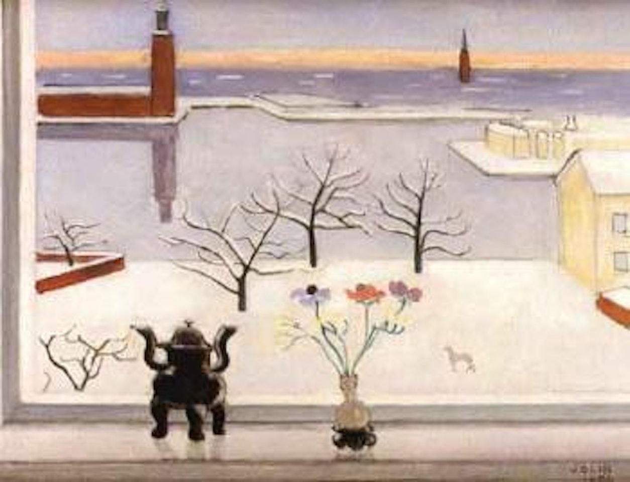 View of Stockholm through a window by Einar Jolin