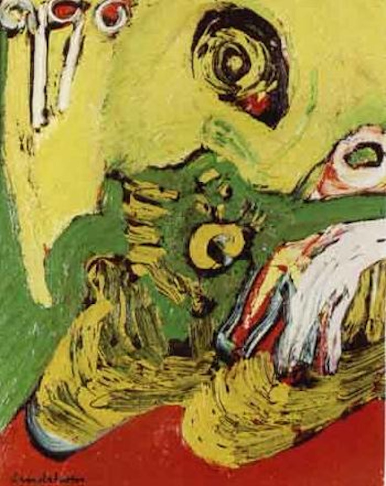 Yellow face by Bengt Lindstrom