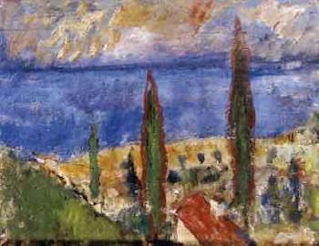 Landscape with cypresses by Ivan Ivarson