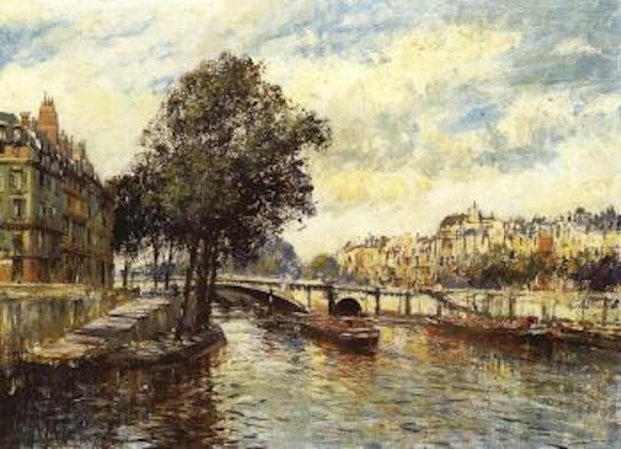 Quai d'Orleans, Ile St Louis, Paris by Edward Seago