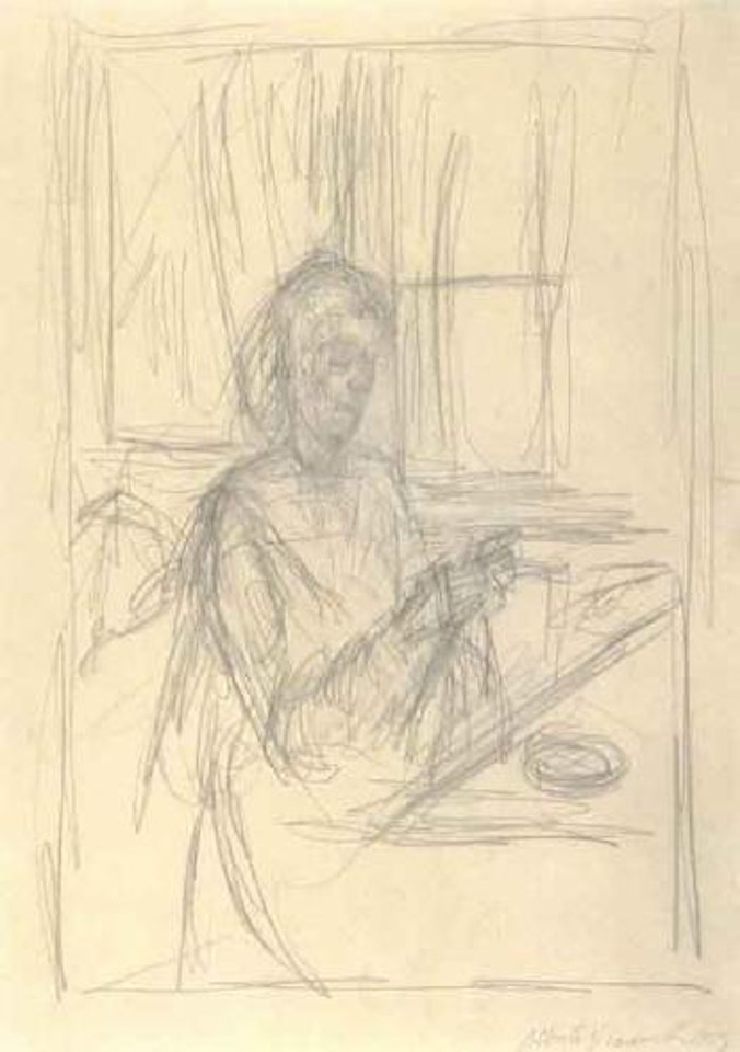 Annette Tricotant by Alberto Giacometti