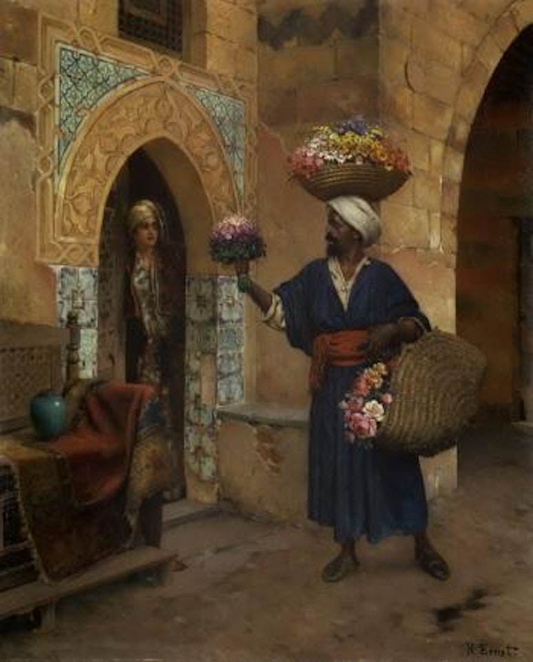 Flower seller by Rudolf Ernst