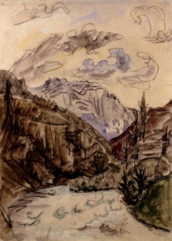 River in high mountains by Erich Heckel