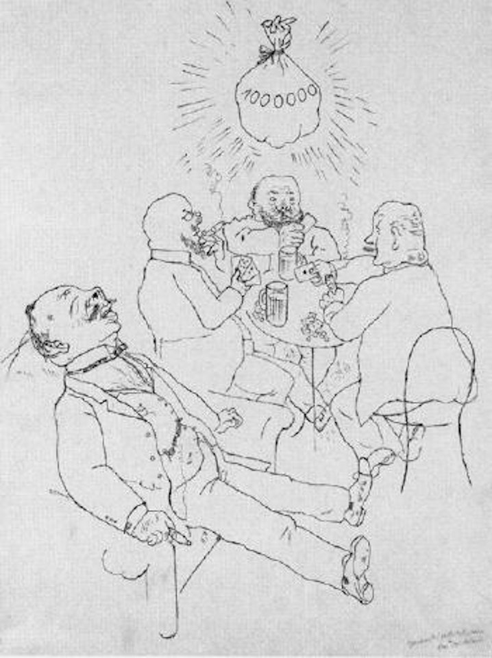 Trade Union bosses at work by George Grosz