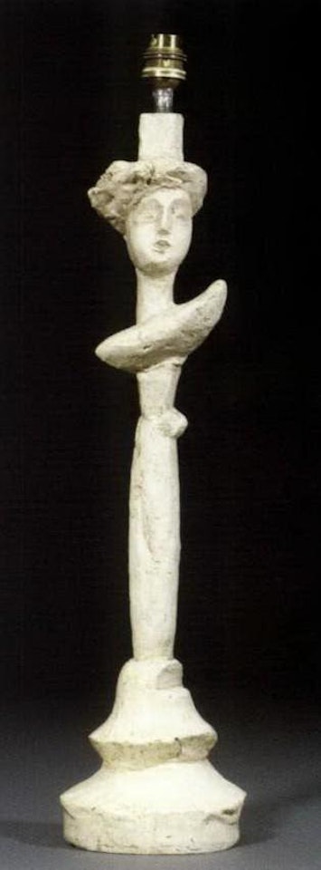 Bust of woman on long stem - table lamp by Alberto Giacometti by Diego Giacometti
