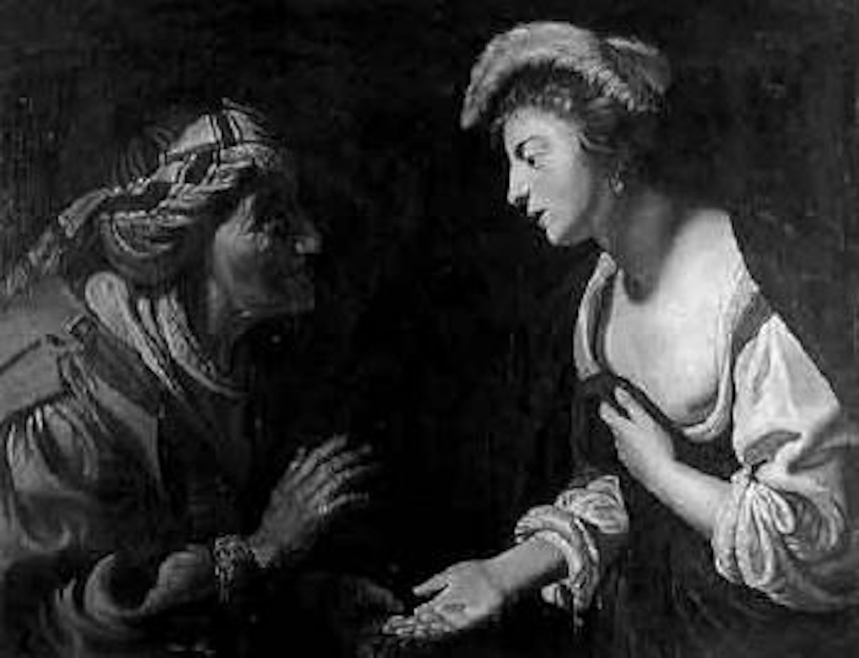 Old woman selling the virtue of a young girl by Caravaggio