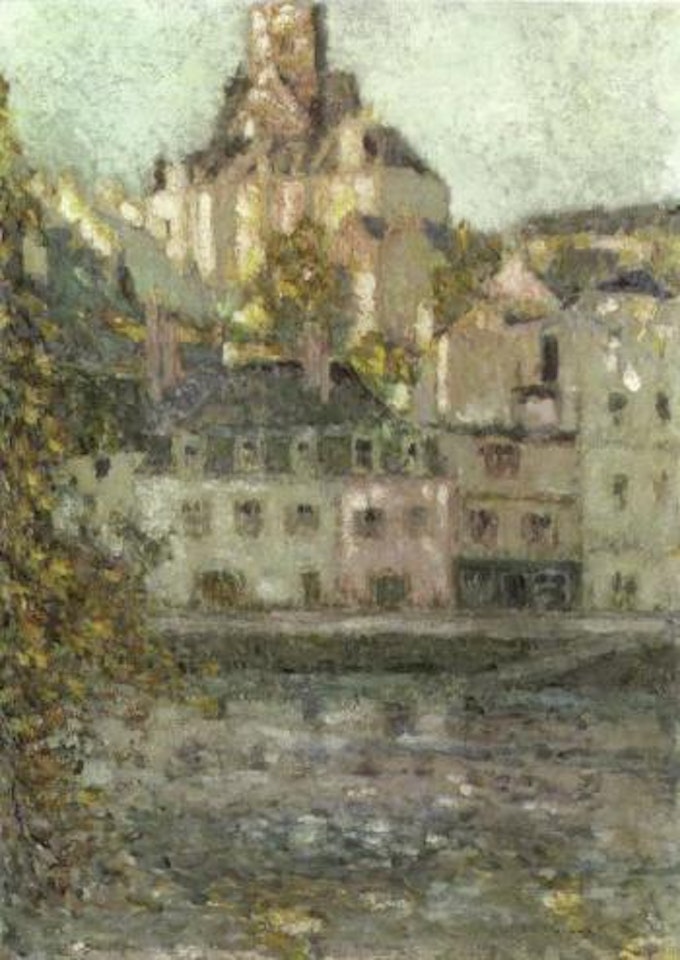 Maisons au bord de l'eau, Quimperle by Henri Le Sidaner