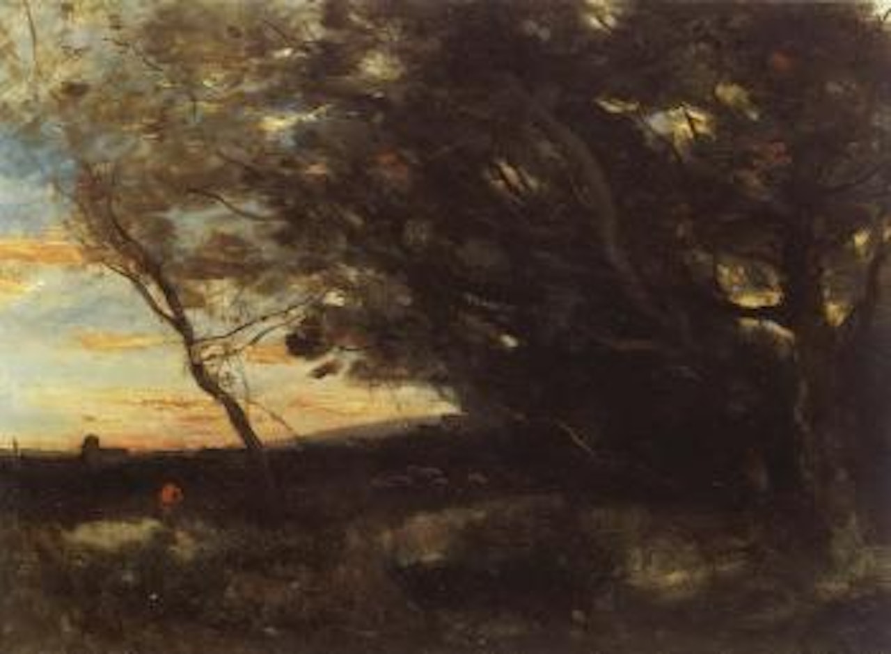L'ouragan - the hurricane by Jean Baptiste Camille Corot