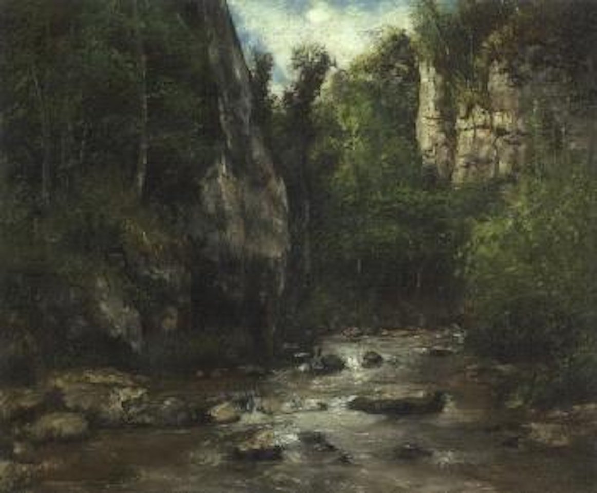 Paysage proche du Puit Noir, pres d'Ornans by Gustave Courbet