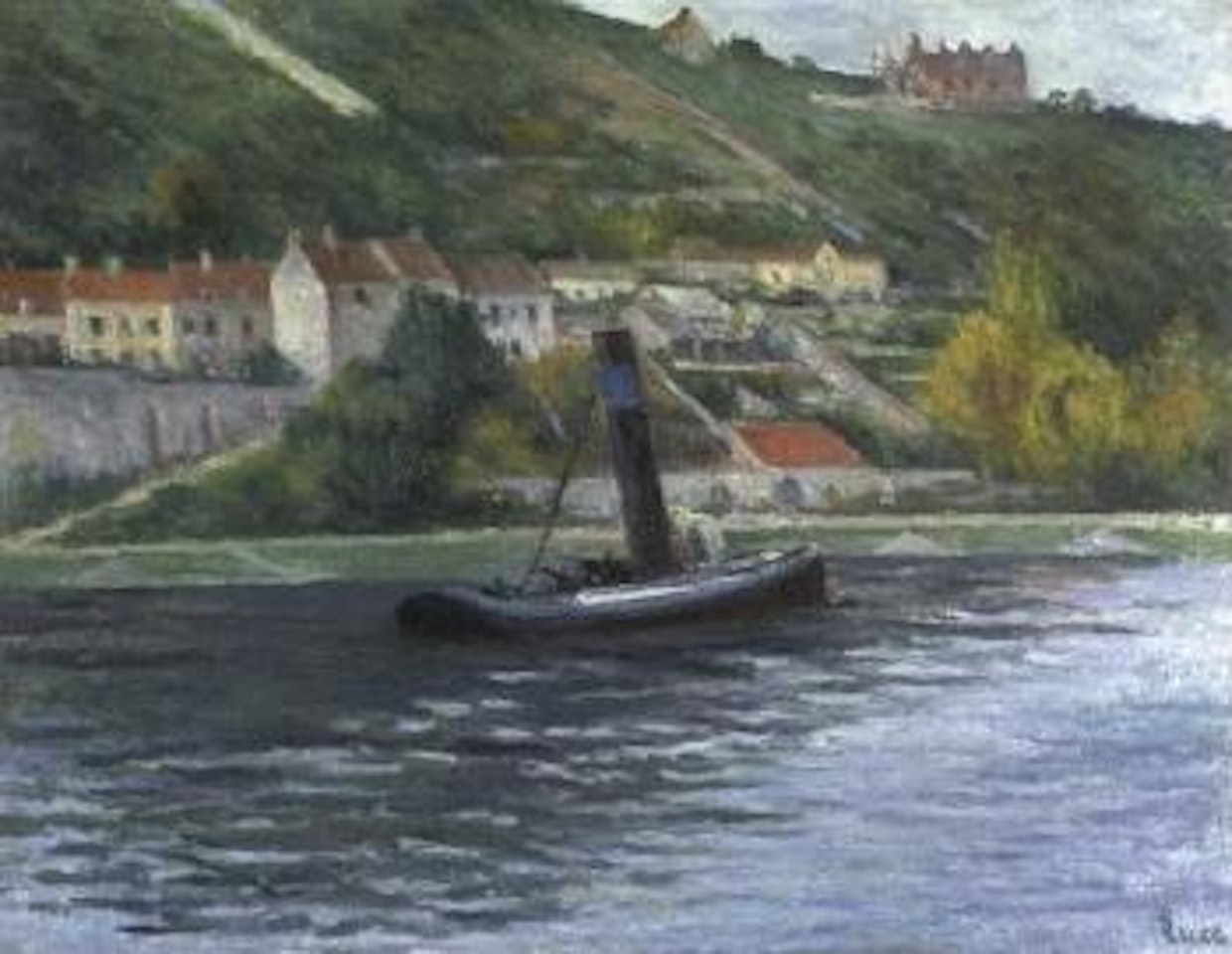 Rolleboise, Le remorqueur by Maximilien Luce
