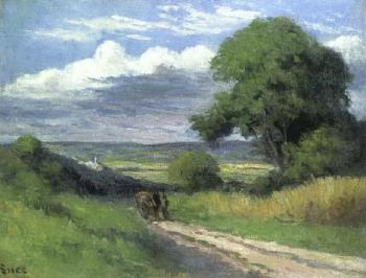 Le chemin, retour a la ferme by Maximilien Luce