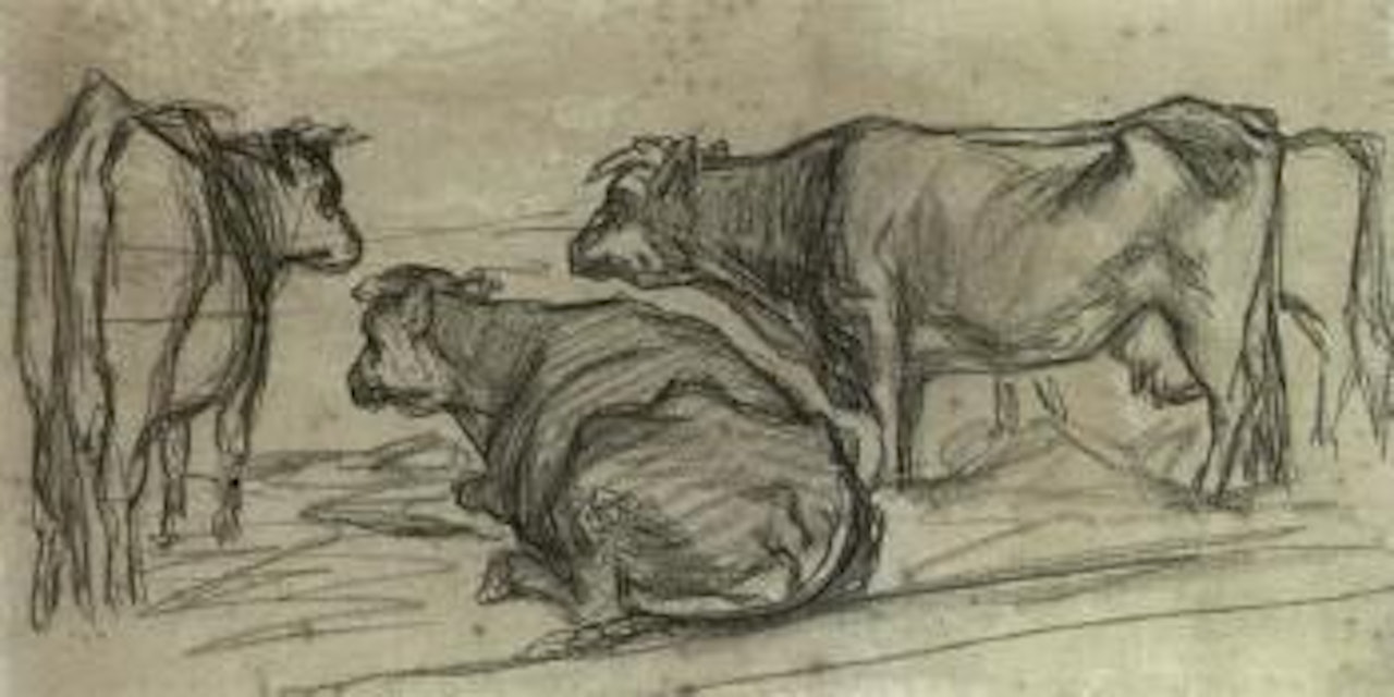 Vaches a l'etable by Claude Monet