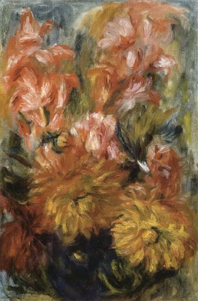 Glaieuls dans un vase bleu by Pierre-Auguste Renoir