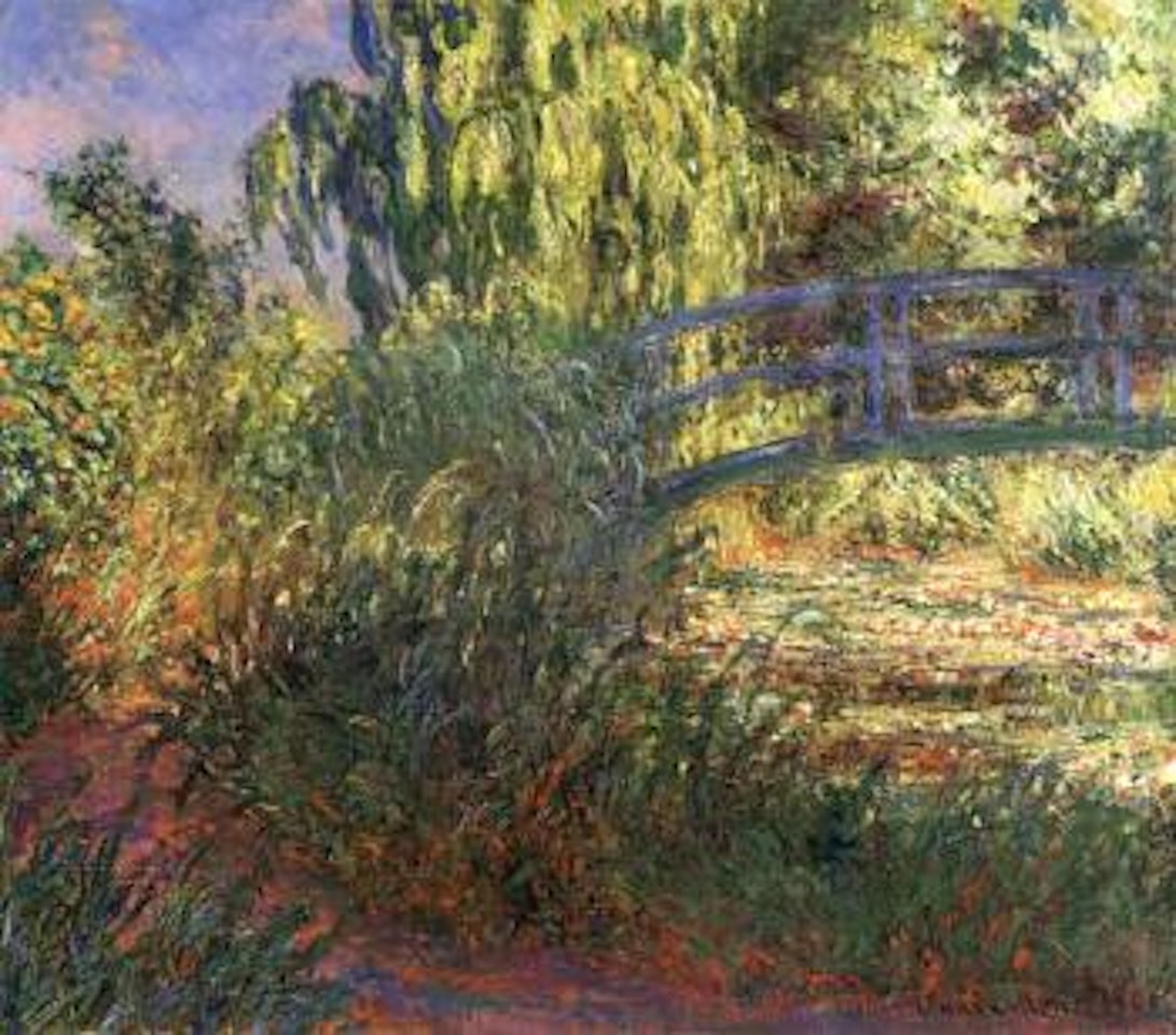 Bassin aux nymphéas et sentier au bord de l’eau by Claude Monet