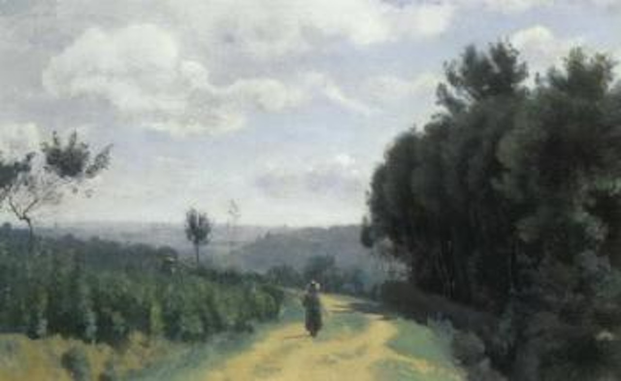 Les hauteurs de Sevres - Le Chemin Troyon by Jean Baptiste Camille Corot