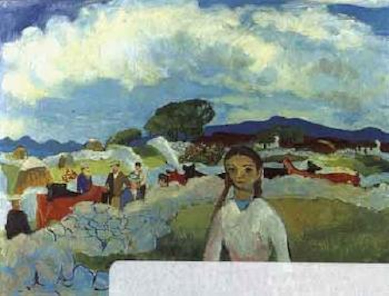 Girl carrying water by Gerard Dillon