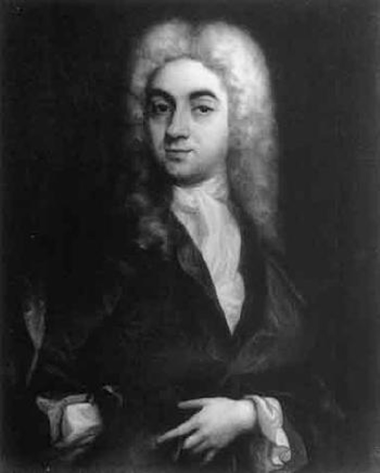 Portrait of man wearing dark red coat with white chemise by Venetian School