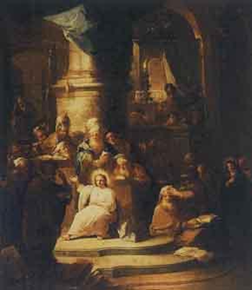 Christ and the scribes in the temple by Christian Wilhelm Ernst Dietrich