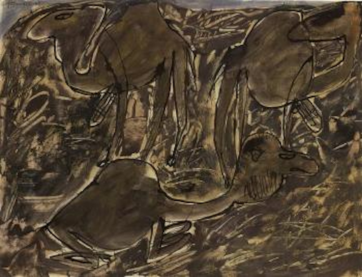 Trois chameaux by Jean Dubuffet