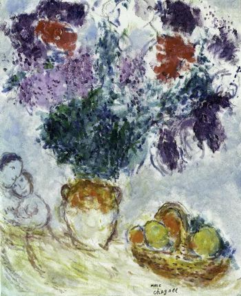 Bouquet et fruits by Marc Chagall