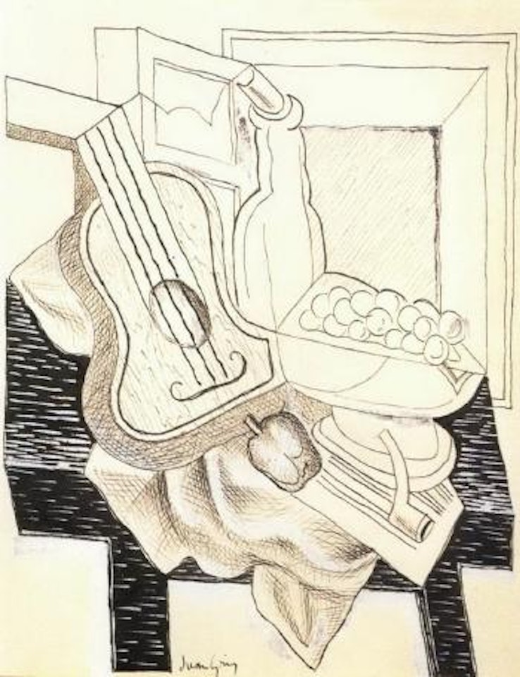 Nature morte au compotier et a la guitare by Juan Gris