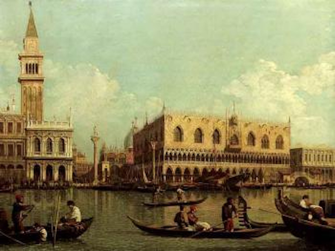 Molo, Venice with Doge's Palace Piazzetta by Canaletto