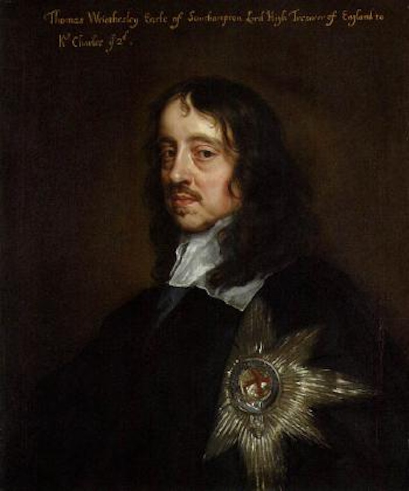 Thomas Wriothesley, 4th Earl Southampton, with Garter Order by Sir Peter Lely