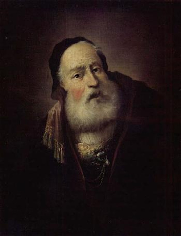 Elderly gentleman in oriental robes by Christian Wilhelm Ernst Dietrich