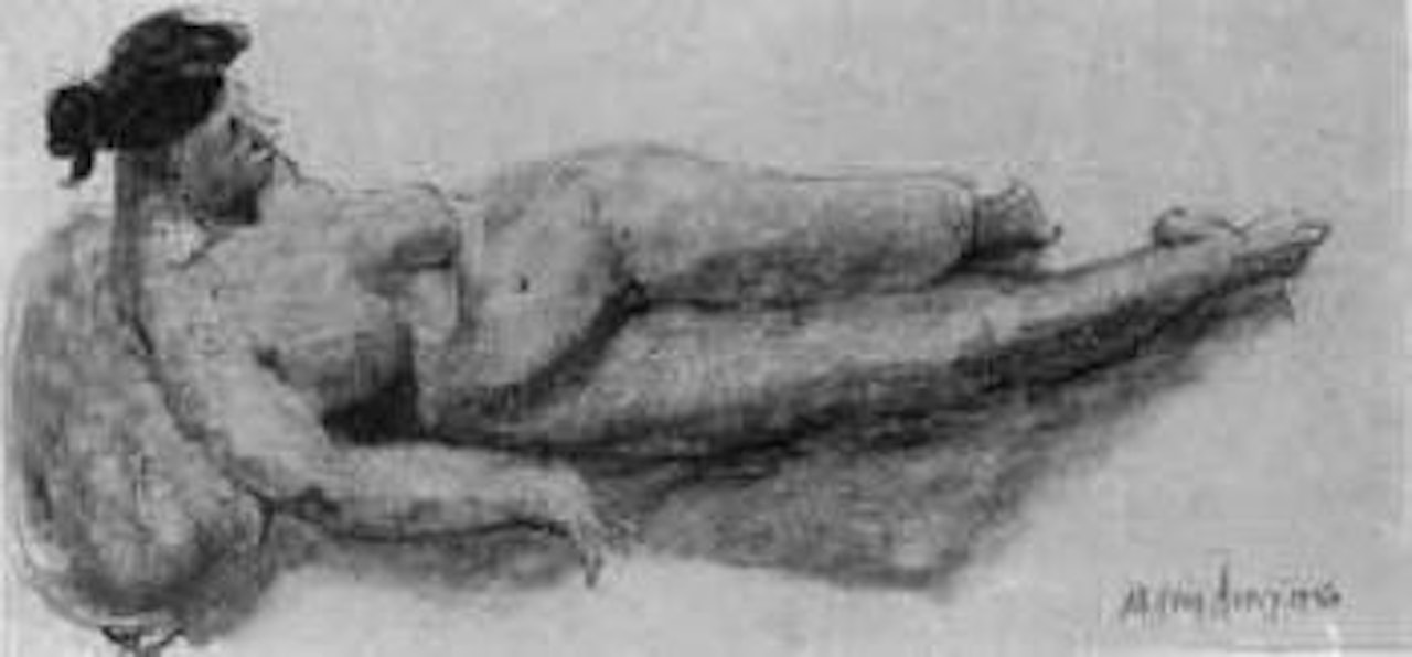 Woman reclining by Milton Avery