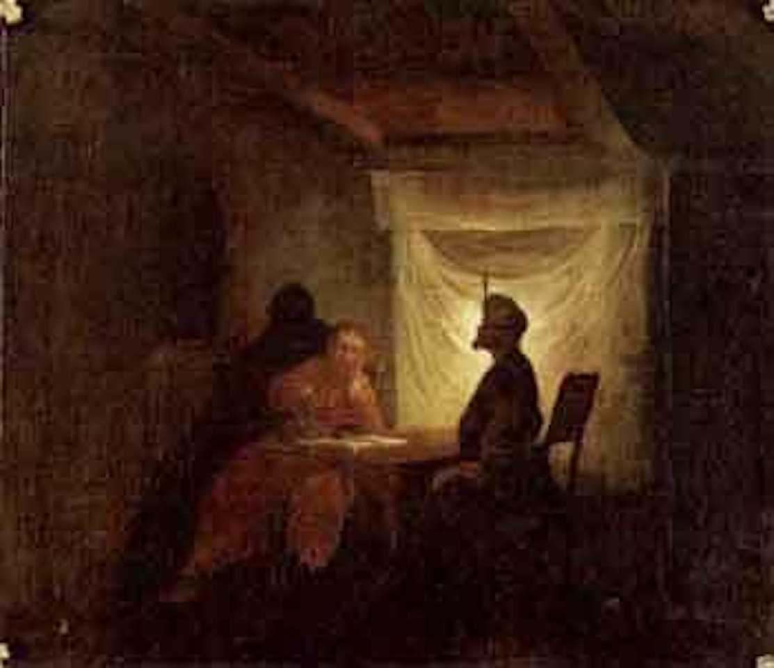 Oriental visiting peasant by Christian Wilhelm Ernst Dietrich