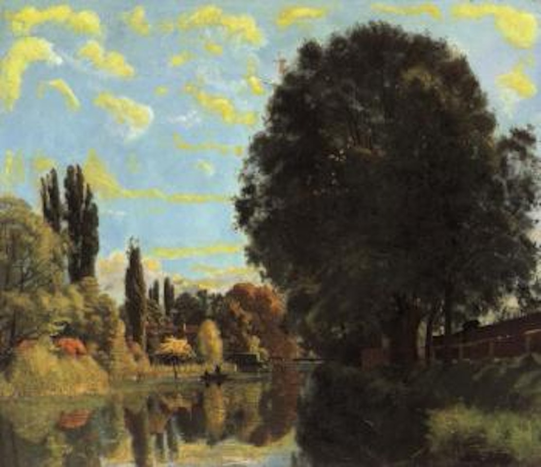 Aare canal near Scherzlingen by Ferdinand Hodler