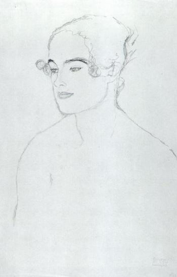 Portrait of girl by Gustav Klimt