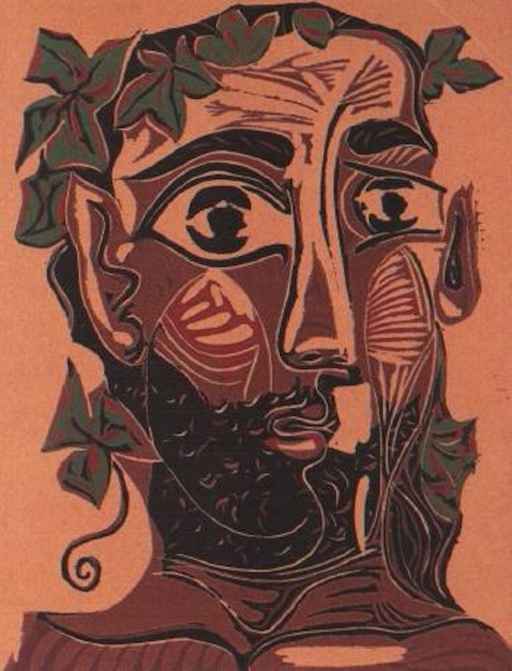 Homme barbu, couronne de Vigne by Pablo Picasso