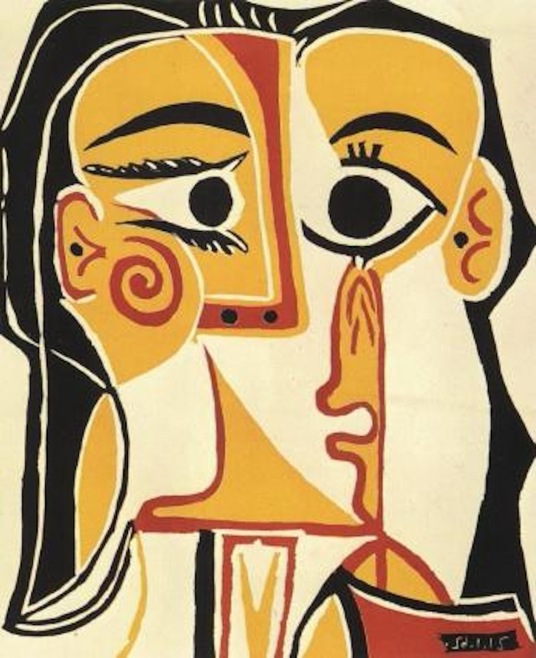 Portrait stylise de Jacqueline by Pablo Picasso