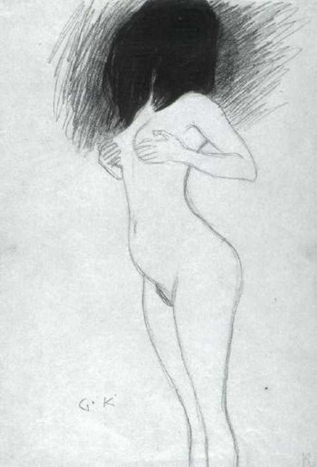 Nude girl by Gustav Klimt