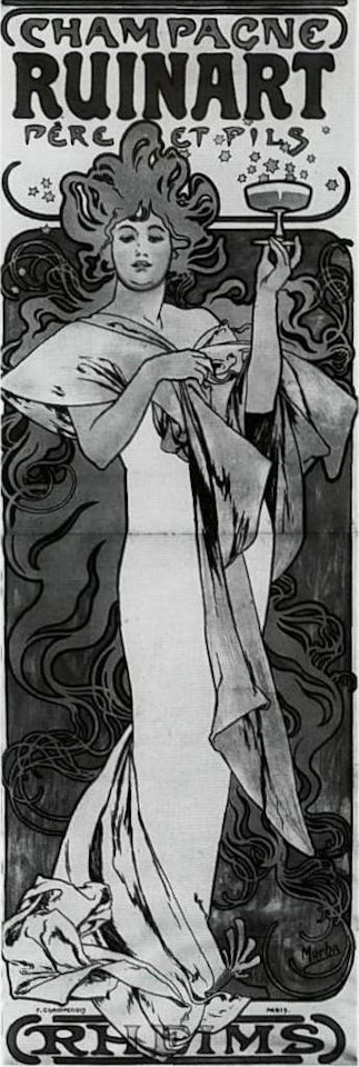 Champagne Ruinart by Alphonse Mucha