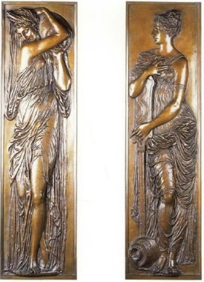 Classically draped maiden with pitcher by Albert-Ernest Carrier-Belleuse