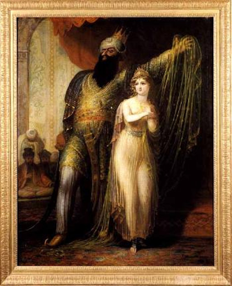 Eastern Potentate with one of his wives by French School