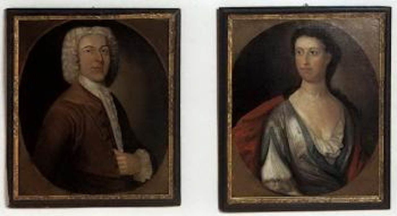 Alderson Hartley and his sister Jane Hartley Colling by English School