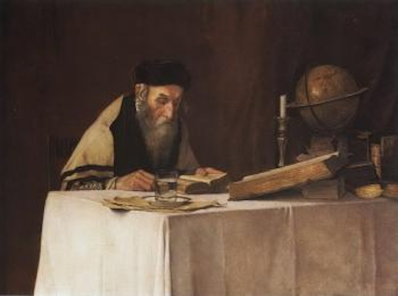 Rabbi in his study by Alois Heinrich Priechenfried