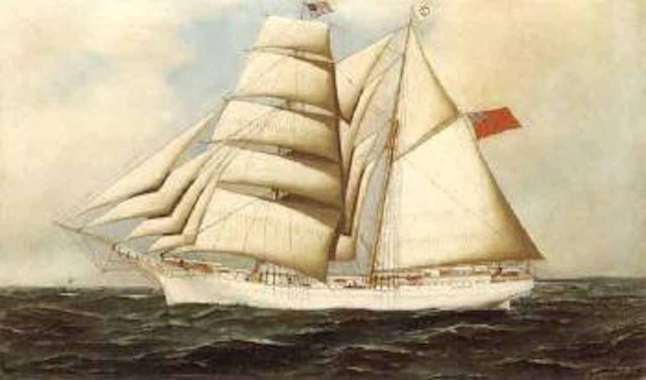 The Curacao - sailing ship by Antonio Jacobsen