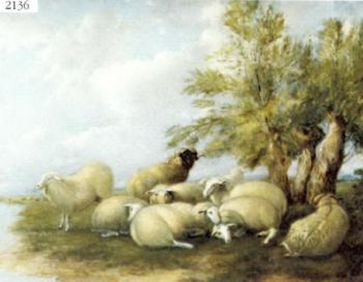 Sheep resting by Thomas Sidney Cooper